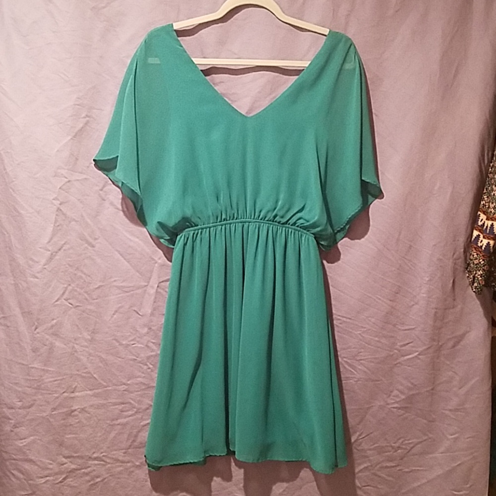 Flowy teal/green dress
